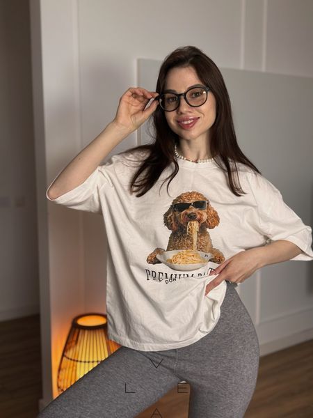 Домашний набор футболка с прином и брюки клеш из трикотажа 2388274543 фото
