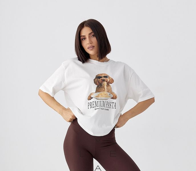 Футболка с мальтипу принтом белого цвета onesize 2388274544 фото