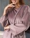 Велюрова піжама-трійка штани, халат і футболка M-L мокко 2388280307 фото 7